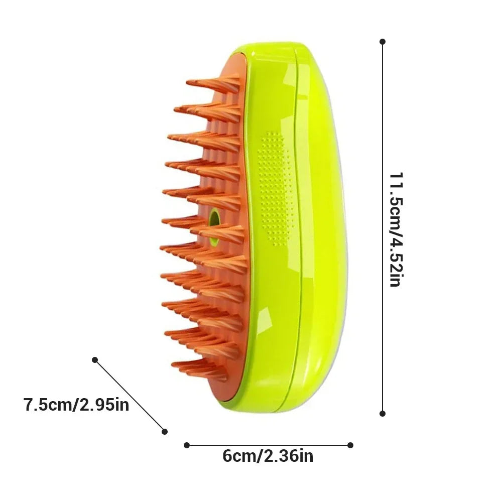 3-in-1 Pet Grooming Tool, Electric Steam Brush