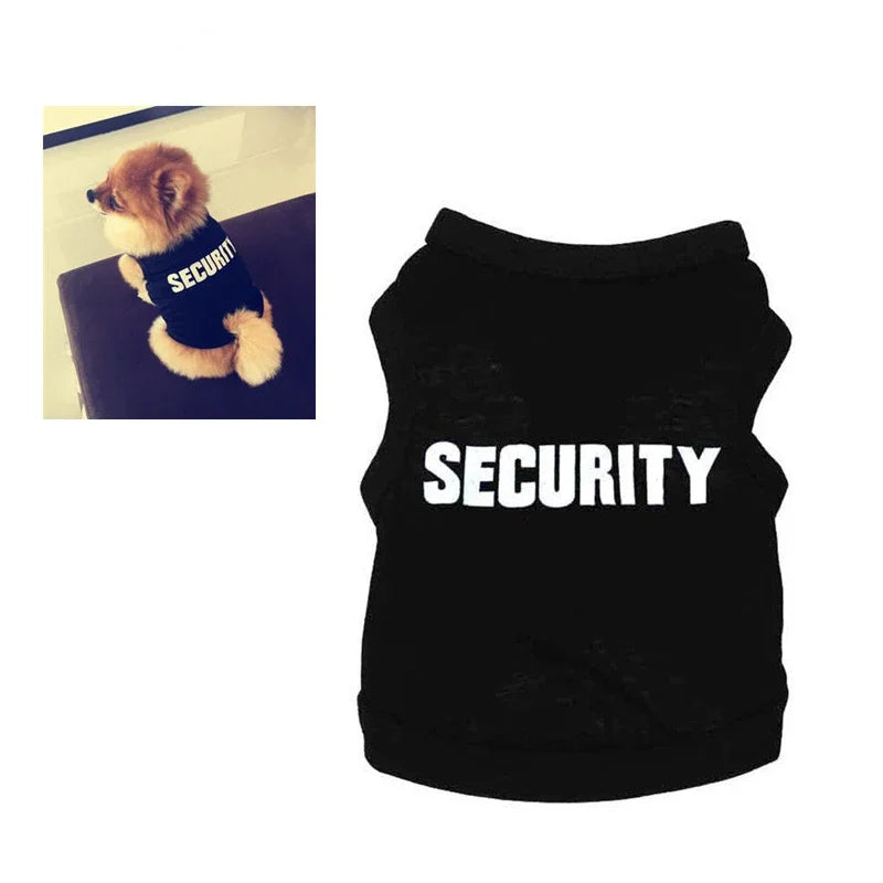 Black Police Suit Cosplay Pet Vest for Dogs & Cats