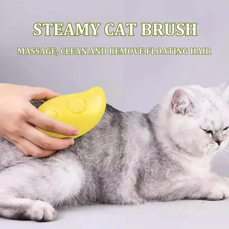 3-in-1 Pet Grooming Tool, Electric Steam Brush